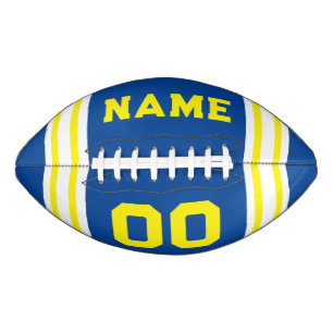 Balón De Fútbol Americano Colores de equipo azul y amarillo