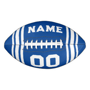 Balón De Fútbol Americano Colores de equipo azul y blanco