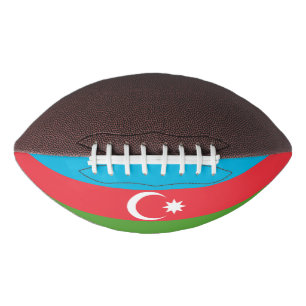 Balón de fútbol americano con bandera de Azerbaiyá