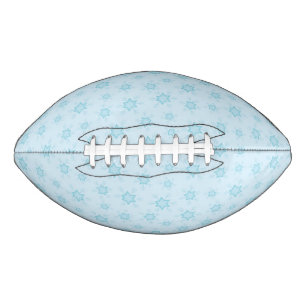 Balón De Fútbol Americano Copos de nieve, hielo azul, helados de nieve, niev
