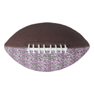 Balón De Fútbol Americano Cross Filigree Design Purple Silver Pattern