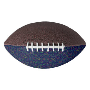 Balón De Fútbol Americano Cuadrados geométricos azules