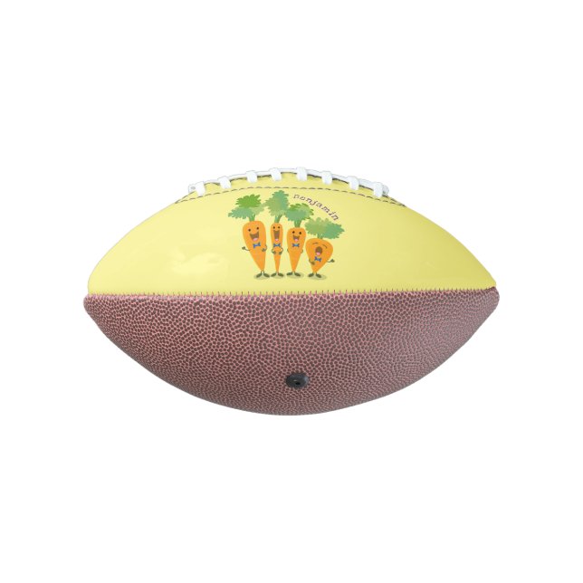 Balón De Fútbol Americano Cuarteto de zanahoria cantante lindo ilustracion p (Girado 270)