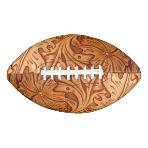 Balón De Fútbol Americano cuero de vaquero rústico occidente