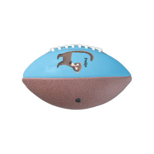 Balón De Fútbol Americano Curioso ilustracion personalizado de coatimundi