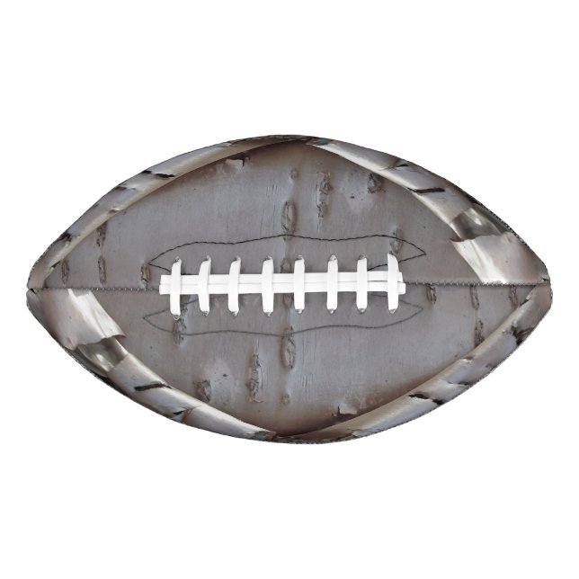 Balón De Fútbol Americano Curly Birch Bark Tree Rustic Football (Anverso)