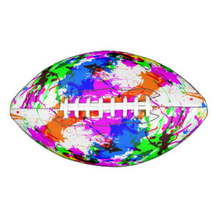 Balón De Fútbol Americano Cute colorful splatter paint design