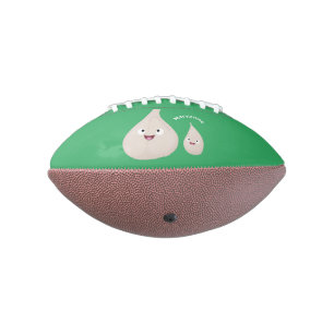 Balón De Fútbol Americano Cute garlic cartoon vegetable illustration
