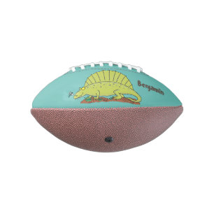 Balón De Fútbol Americano Cute green dimetrodon cartoon illustration