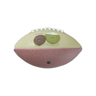 Balón De Fútbol Americano Cute happy kawaii coconuts cartoon illustration