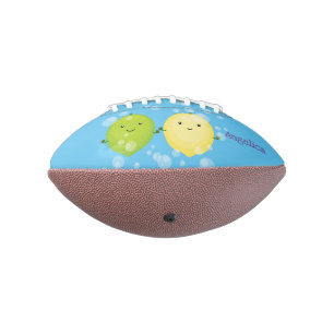 Balón De Fútbol Americano Cute happy lemon lime cartoon illustration
