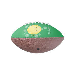 Balón De Fútbol Americano Cute lemon fruit cartoon bubbles illustration