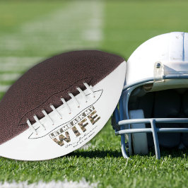 Balón De Fútbol Americano Déjame preguntarle a mi esposa graciosa personaliz