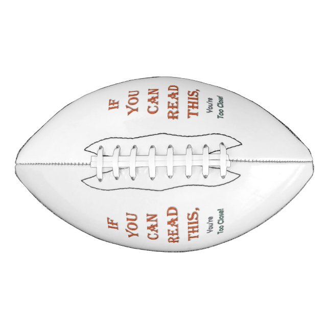 Balón De Fútbol Americano Demasiado cerca (Anverso)