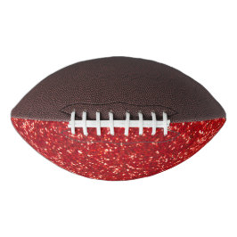 Balón De Fútbol Americano Destellante Glitter Rojo