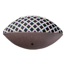 Balón De Fútbol Americano Diamantes simétricos negros con marcos degradados