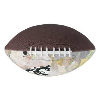 Balón De Fútbol Americano Diseño de collage abstracto elegante neutral