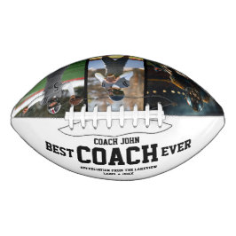 Balón De Fútbol Americano Diseño de foto de agradecimiento de entrenador de