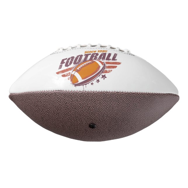 Balón De Fútbol Americano Diseño de Fútbol Retro con efecto Grunge (Girado 270)