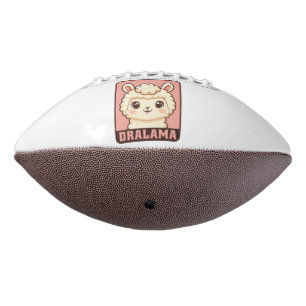 Balón De Fútbol Americano Diseño de ilustración de llama adorable