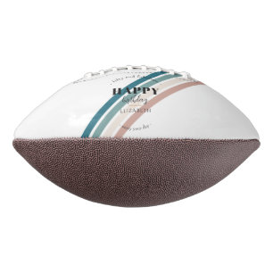 Balón De Fútbol Americano Diseño Minimalista de cumpleaños en colores pastel