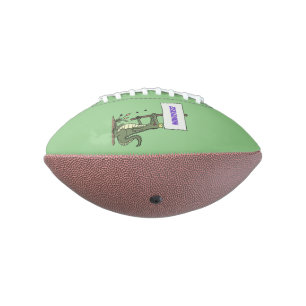 Balón De Fútbol Americano Divertido cocodrilo alineador con personalizado de