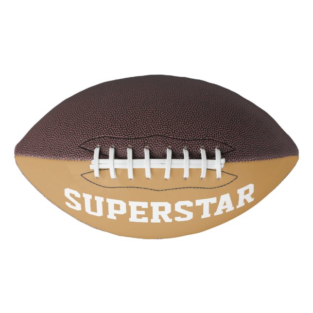 Balón De Fútbol Americano DIY - Añada sus solamente palabras y colores de (Anverso)