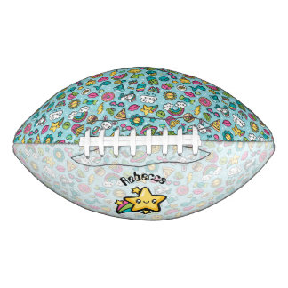Balón De Fútbol Americano Doodles totalmente curados