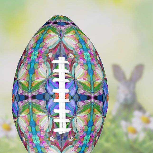 Balón De Fútbol Americano Dragonfly Wildflower Garden Abstract Floral (Subido por el creador)