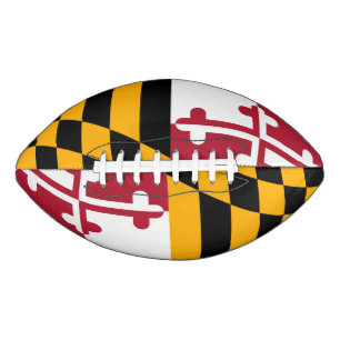 Balón De Fútbol Americano Dynamic Maryland State Flag Graphic on a