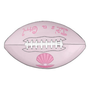 Balón De Fútbol Americano El caparazón de ostión de la bebé rosa y la muerte