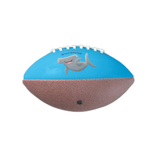 Balón De Fútbol Americano El gracioso tiburón martillo personalizado