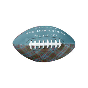 Balón De Fútbol Americano El mejor papá del mundo, Anderson, escocés, Tartan
