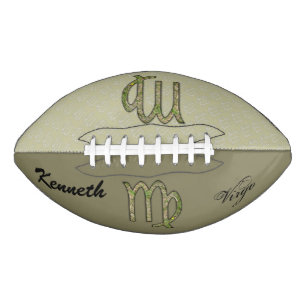 Balón De Fútbol Americano Elemento de símbolo Virgo Zodiac por Kenneth Yonci