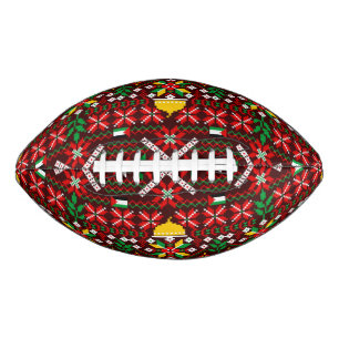Balón De Fútbol Americano Embrodería tradicional de Palestina Tatreez