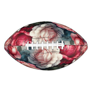 Balón De Fútbol Americano Encanto Floral Rosa Atemporal