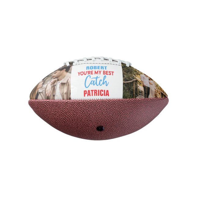 Balón De Fútbol Americano Eres mi mejor Personalizado de Catch 2 Nombres de  (Girado 270)