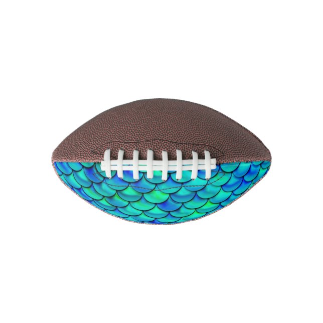 Balón De Fútbol Americano Escalas azules de Aqua Falln (Anverso)
