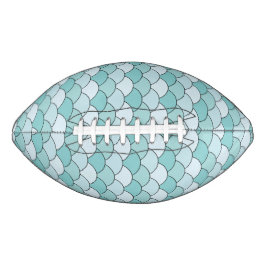 Balón De Fútbol Americano Escamas de dragón, abanicos, olas, Seigaiha, Azul