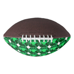 Balón De Fútbol Americano Esmeralda del patrón verde
