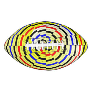 Balón De Fútbol Americano Espirales amarillas de Kenneth Yoncich