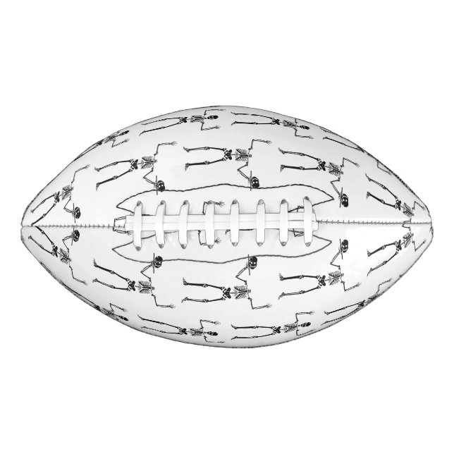 Balón De Fútbol Americano Esqueletos De Halloween, Truco O Tratamiento, Boo (Anverso)