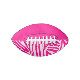 Balón De Fútbol Americano Estampado de cebra rosa