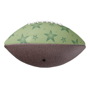 Balón De Fútbol Americano Estrellas olivares elegantes y elegantes en verde