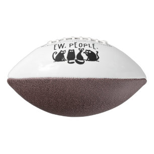 Balón De Fútbol Americano Ew People Funny Meowy Gatos Negros