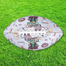 Balón De Fútbol Americano Extraterrestre Aquí por el Café