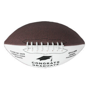 Balón De Fútbol Americano Felicitaciones de graduación personalizadas