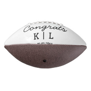 Balón De Fútbol Americano Felicitaciones mínimas simples agregar letras mono