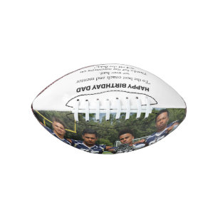 Balón De Fútbol Americano Feliz cumpleaños papá, al mejor entrenador y mento
