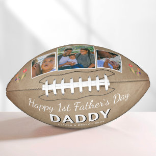 Balón De Fútbol Americano Feliz Día del Padre Papá Keepsake 3 Foto